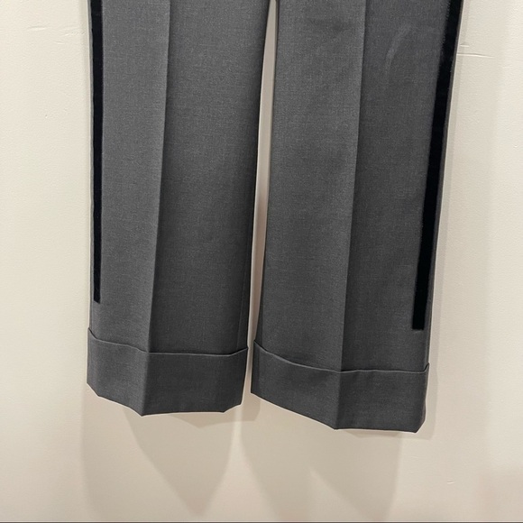 Gilmar Divisione Industria Spa Tuxedo Stripe Trouser Pants Size 40 Fleece Wool - Picture 4 of 10